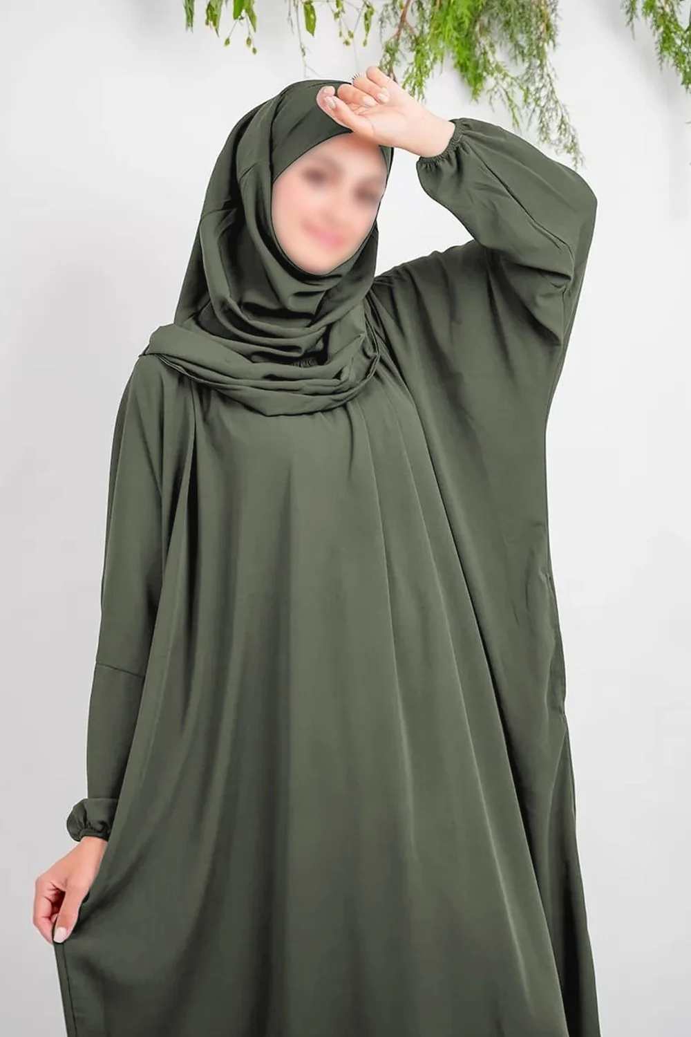 Abaya Jilbab Ajman avec Écharpe – Élégance & Confort | Moultazimoun - Image 6