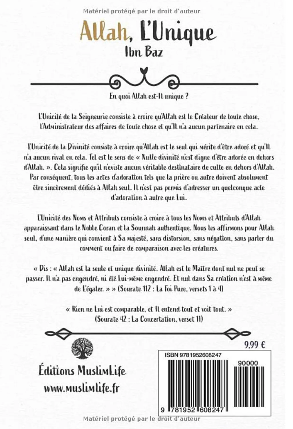 Allah l'Unique de ibn Baz - Édition MuslimLife - Image 2