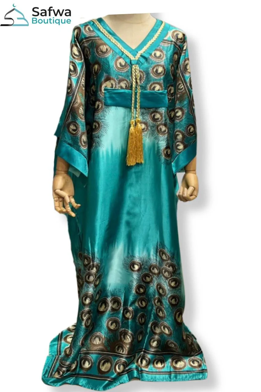 Caftan Satiné Long – Élégance et Confort pour la Maison - Image 2