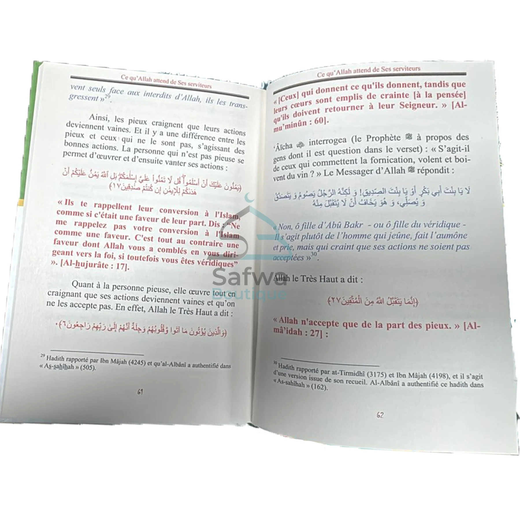 Ce qu'ALLAH Attend de ses serviteurs de Abd Ar-Razzâq Al-Badr – Éditions Al Hilal - Image 6