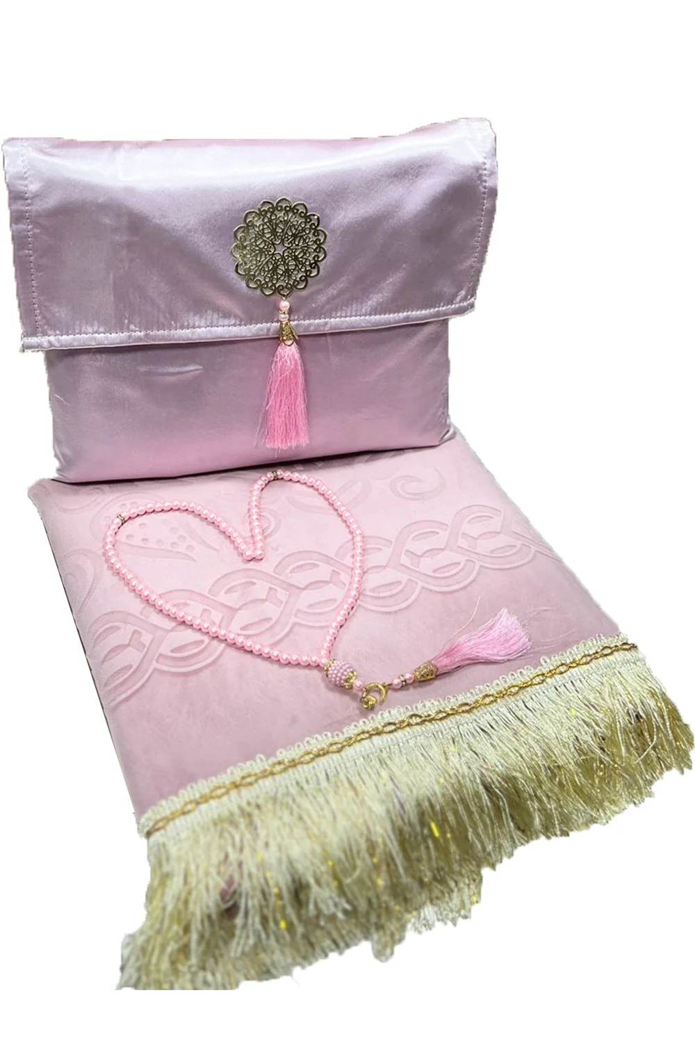 Coffret cadeau élégant Pochette en tissu Tapis de prière & Tasbih (chapelet) Sajada en Velours de Luxe - Image 15