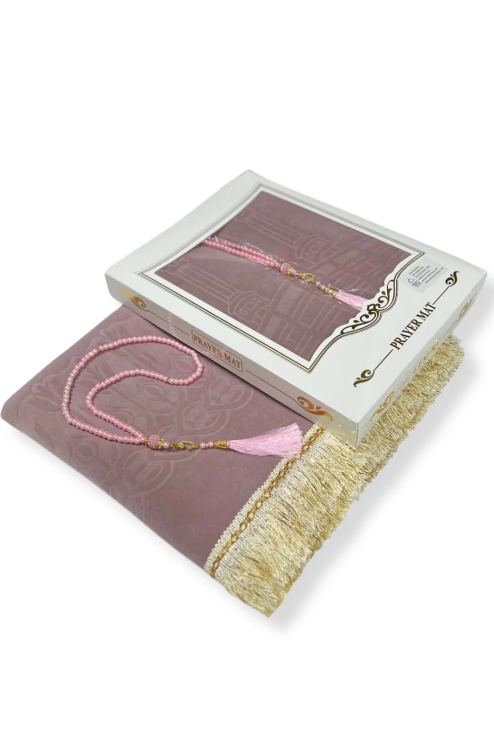Coffret Cadeau Musulman – Tapis de Prière Velours & Chapelet (Tasbih) Élégant - Image 8