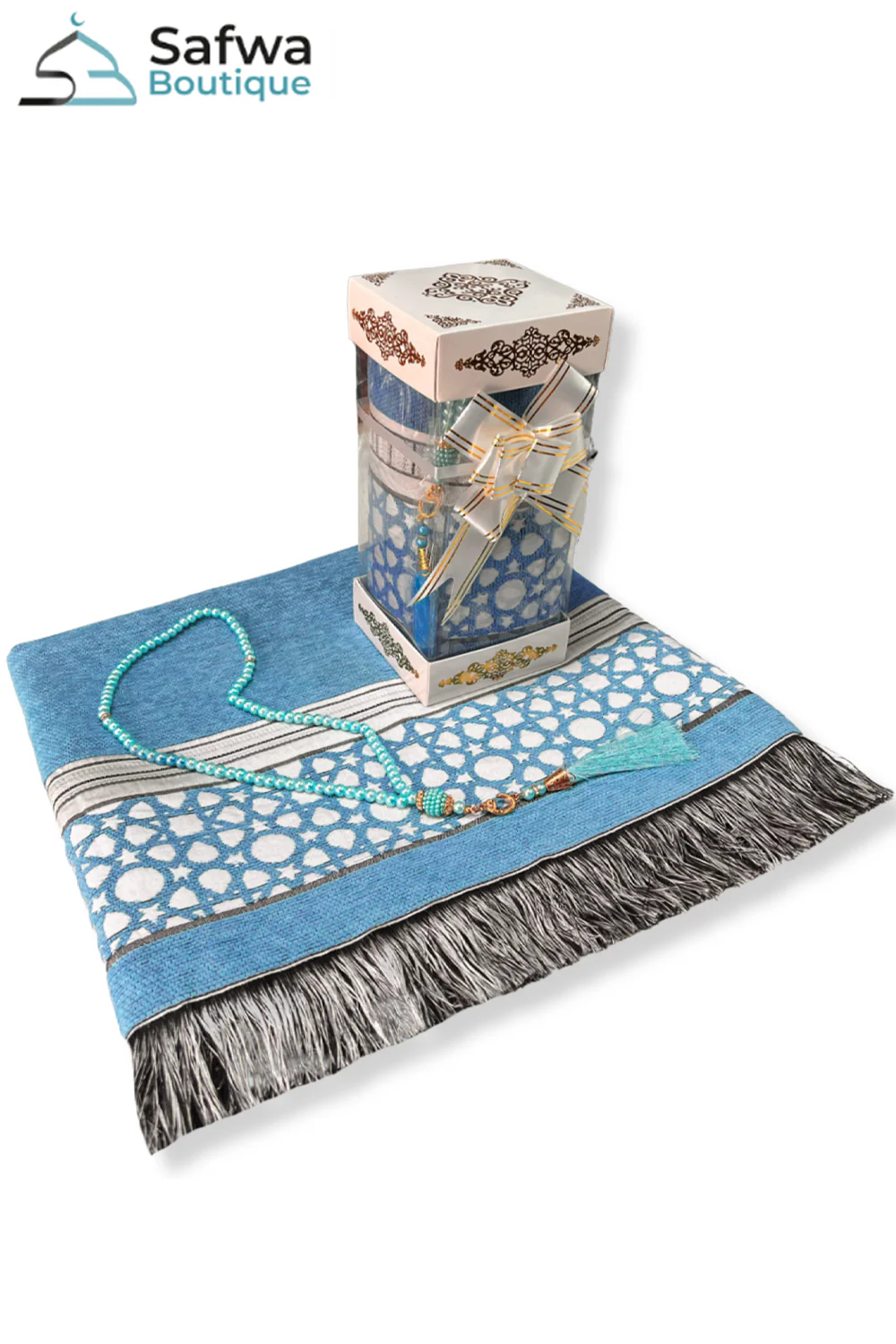 Coffret Cadeau Transparent Élégant – Tapis de Prière & Chapelet (Tasbih) | Muslim Box - Image 15