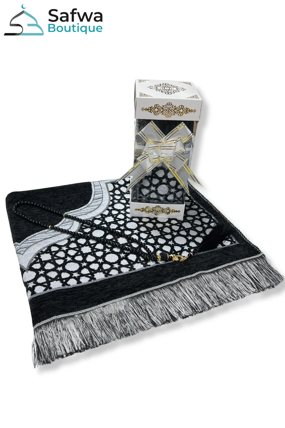 Coffret Cadeau Transparent Élégant – Tapis de Prière & Chapelet (Tasbih) | Muslim Box - Image 5