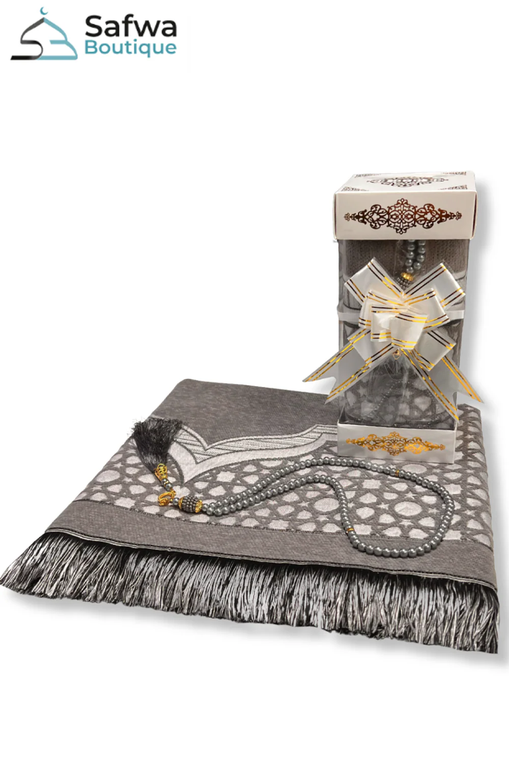 Coffret Cadeau Transparent Élégant – Tapis de Prière & Chapelet (Tasbih) | Muslim Box - Image 9