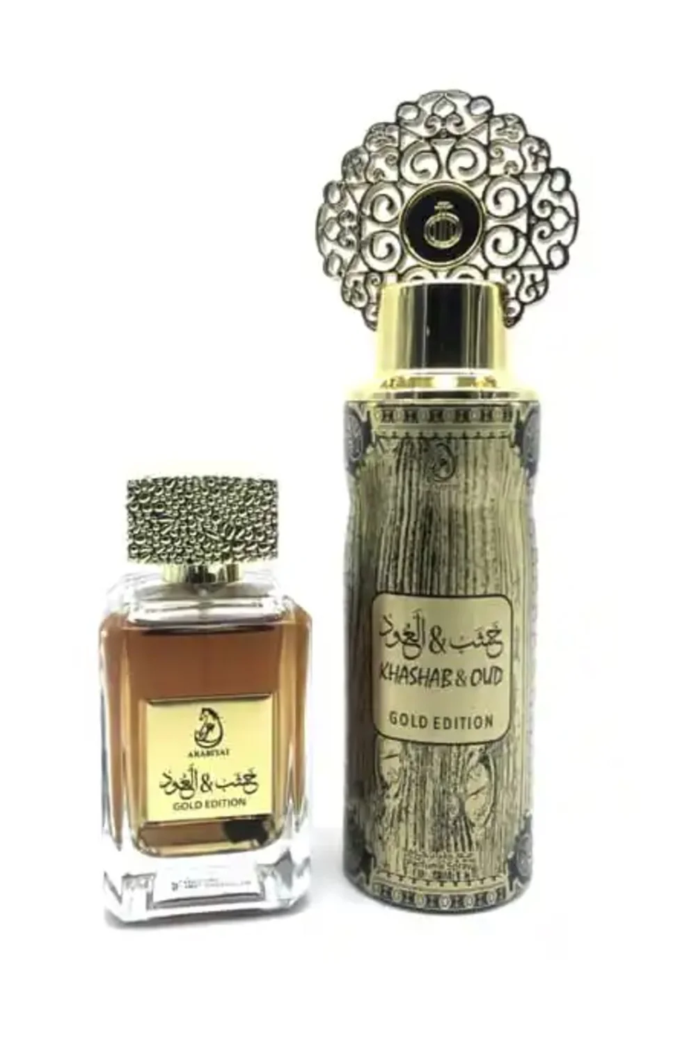 Coffret Parfum d’Orient KHASHAB & OUD GOLD – eau de parfum 100ml & Déodorant 200ml - My Perfumes Dubaï - Image 3