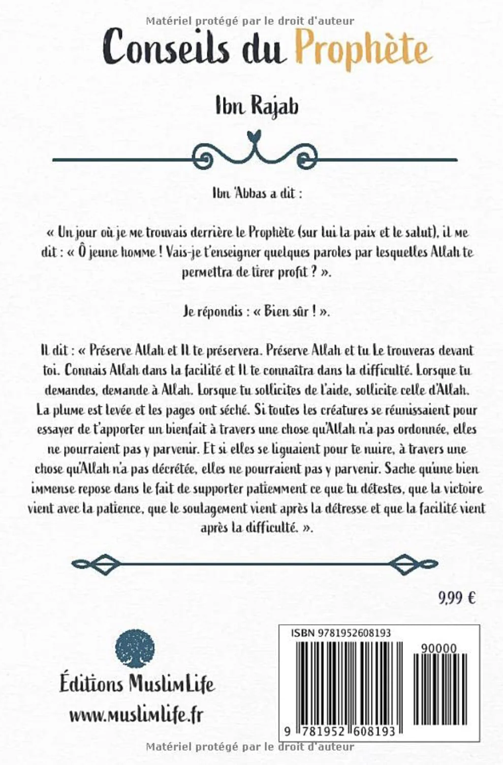 Conseils du Prophète de Ibn Rajab - Édition MuslimLife - Image 2