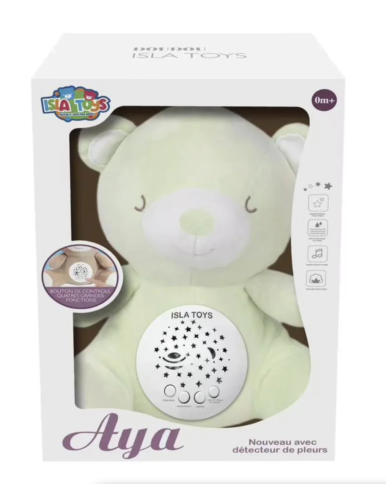 Doudou Ourson Veilleuse Coranique Détecteur de Pleurs – Isla Toys | Veilleuse 3 en 1 Bébé - Image 5