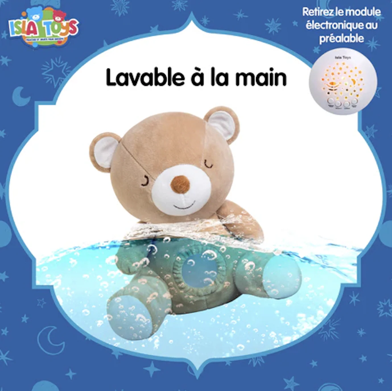 Doudou Ourson Veilleuse Coranique Détecteur de Pleurs – Isla Toys | Veilleuse 3 en 1 Bébé - Image 7