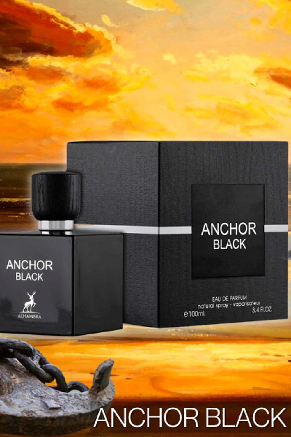 Eau de Parfum Anchor Black ALHAMBRA 100mL - Maison Alhambra Perfumes Dubaï - Image 3