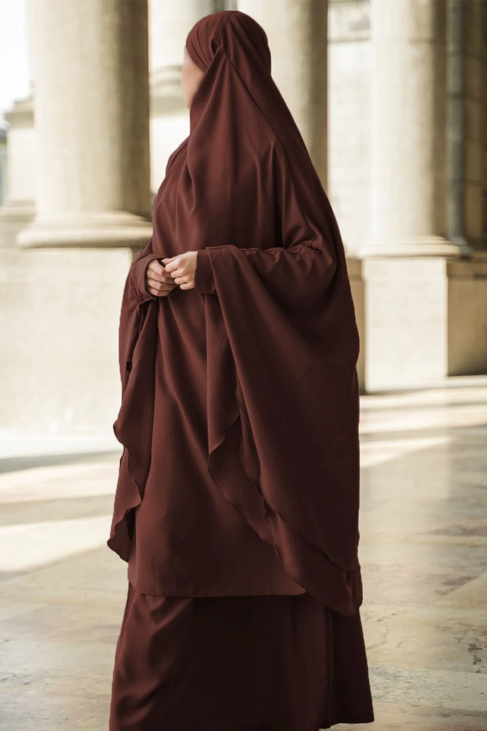 Jilbab Amira 2 voiles Umm Hafsa - Image 15