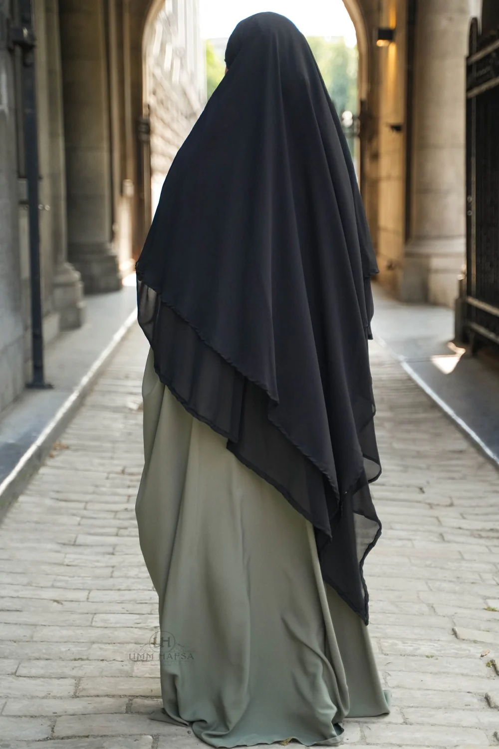 Khimar 2 voiles mousseline Umm Hafsa - Image 3