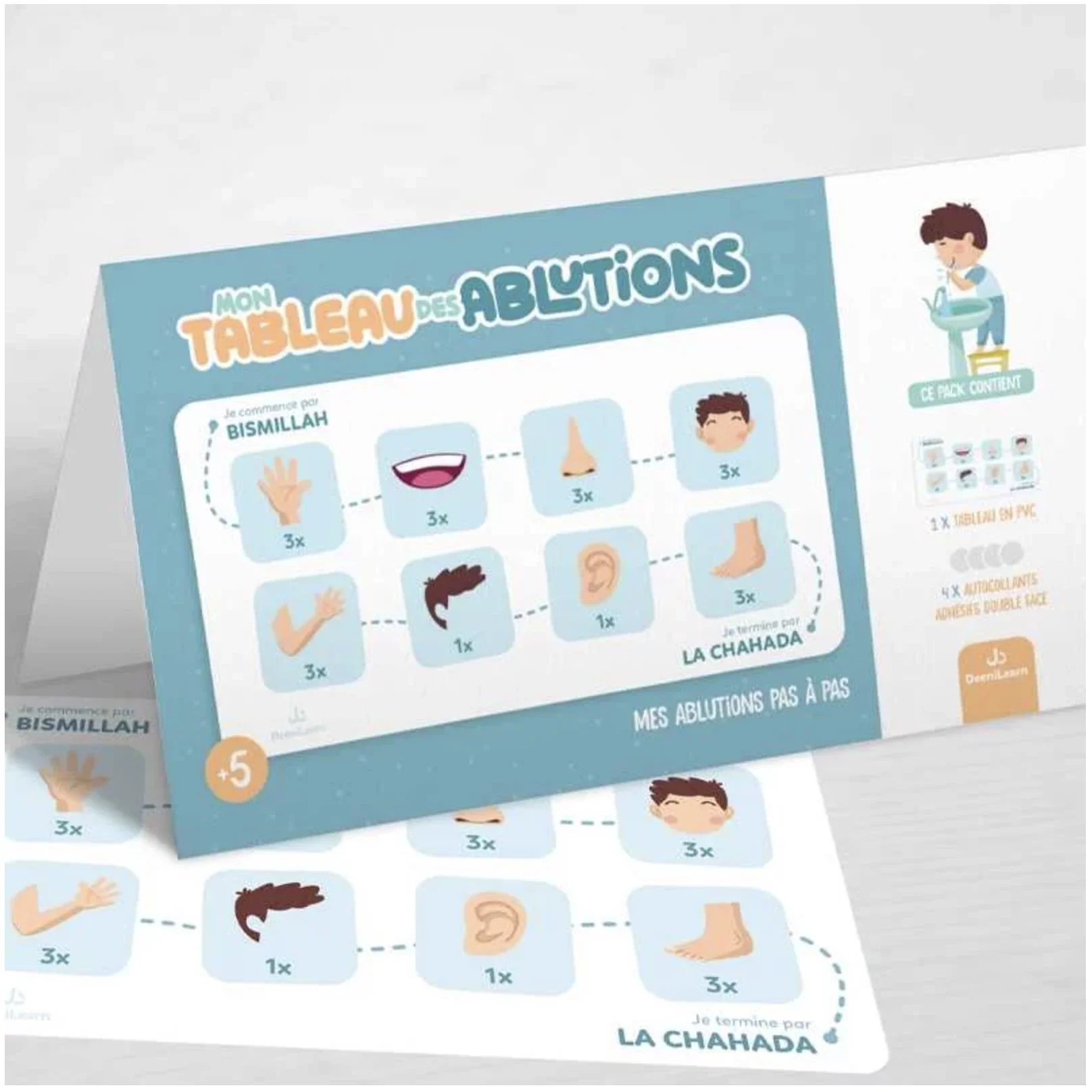 Mon tableau des ablutions : mes ablutions pas à pas - EDITION DeeniLearn - Image 3