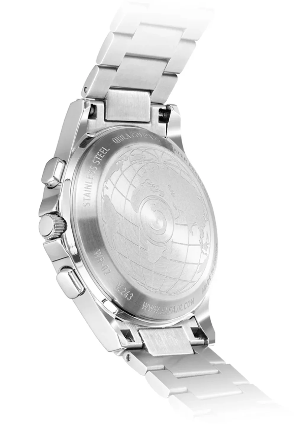 Montre numérique Ronde Al Fajr WR-02 Inoxydable Argent (Rappel des Prières, Qibla, Calendriers...) - Image 3