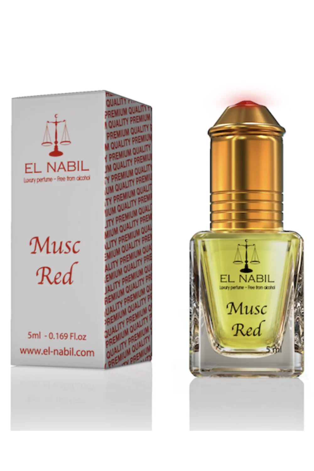 Musc RED El nabil 5mL - Extrait de Parfum Sans Alcool - EL NABIL - Image 2