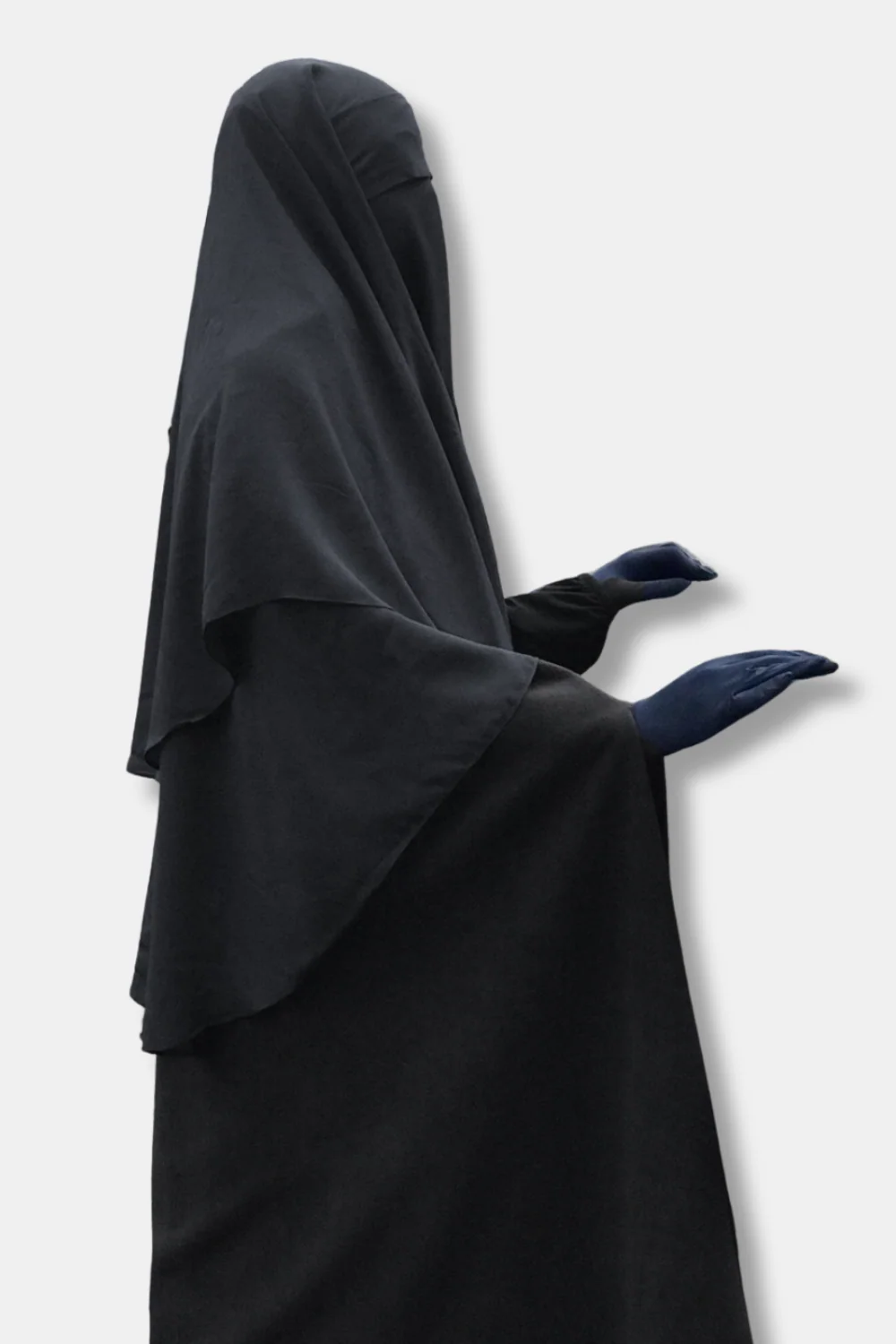Niqab 2 Pièces à Clips 1m25 Umm Hafsa - Image 2