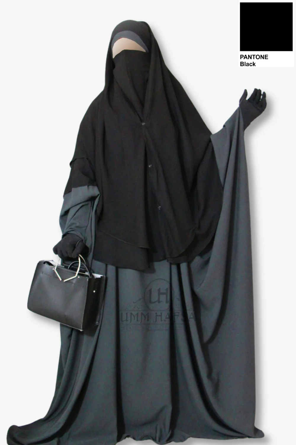 Niqab 2 Pièces à Clips 1m50 Umm Hafsa - Image 4