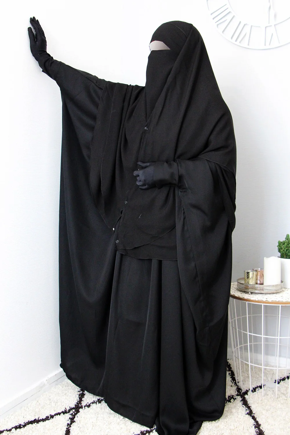 Niqab 2 Pièces à Clips 1m50 Umm Hafsa - Image 5