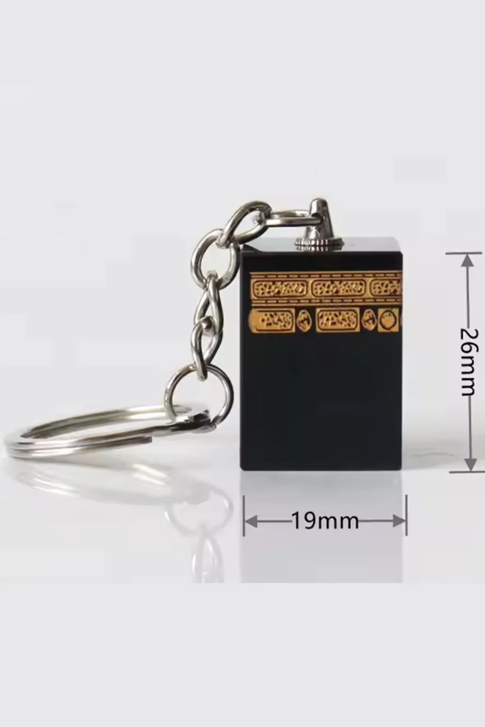 Porte-clés artisanal en cristal Kaaba avec boîte cadeau – Idéal pour Ramadan et l'Aïd - Image 3