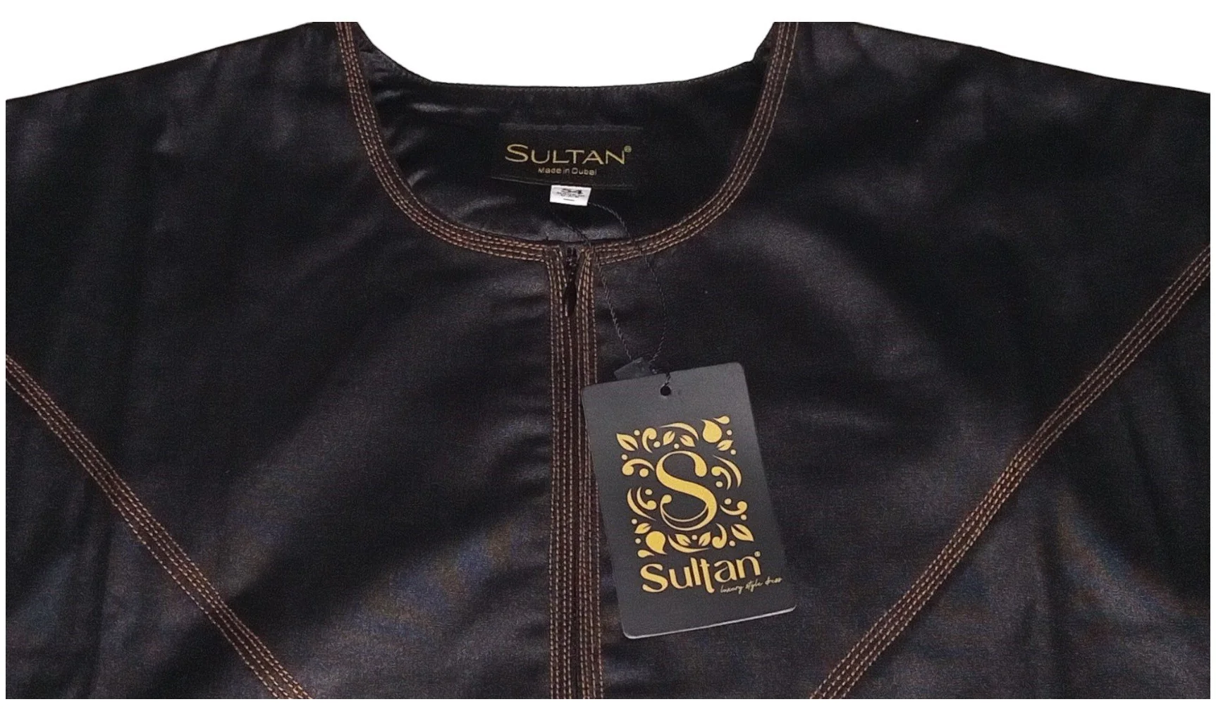 Qamis Émirati en Satin Précieux – Manches Longues | Sultan - Image 10
