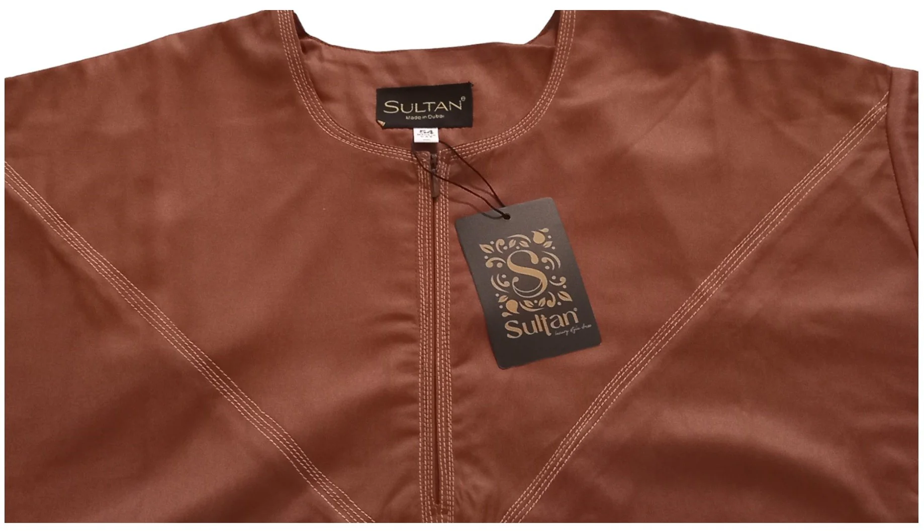Qamis Émirati en Satin Précieux – Manches Longues | Sultan - Image 17