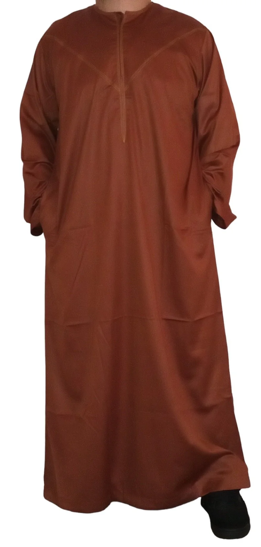 Qamis Émirati en Satin Précieux – Manches Longues | Sultan - Image 18