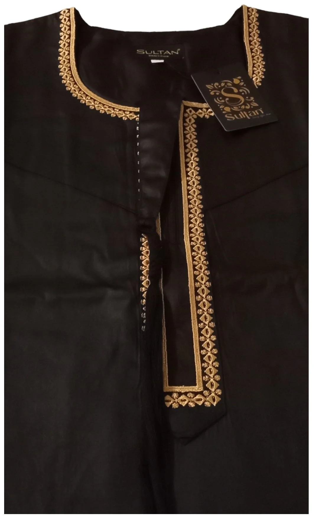 Qamis Omani en tissu satin précieux - Sultan - Image 13