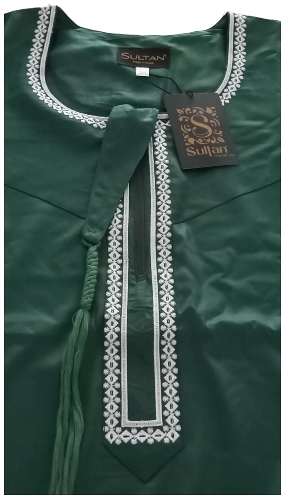 Qamis Omani en tissu satin précieux - Sultan - Image 21